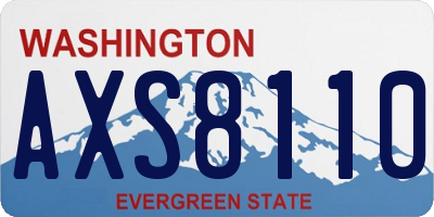 WA license plate AXS8110