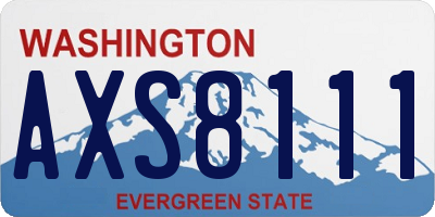 WA license plate AXS8111