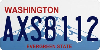 WA license plate AXS8112