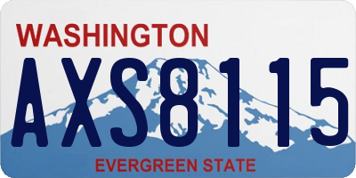 WA license plate AXS8115