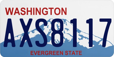 WA license plate AXS8117