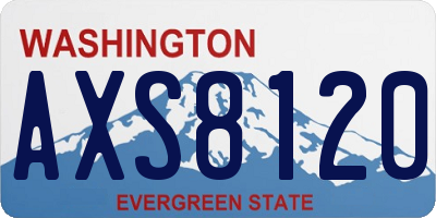 WA license plate AXS8120