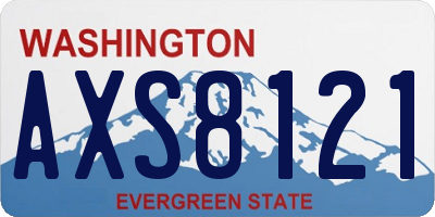 WA license plate AXS8121