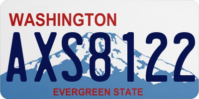 WA license plate AXS8122