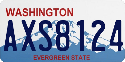 WA license plate AXS8124