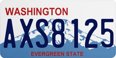 WA license plate AXS8125