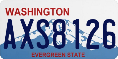 WA license plate AXS8126