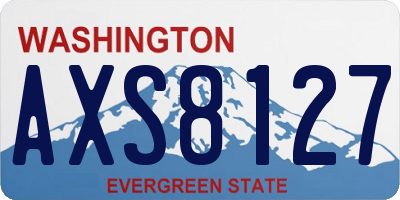 WA license plate AXS8127