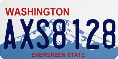WA license plate AXS8128