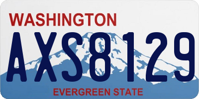 WA license plate AXS8129