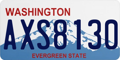 WA license plate AXS8130
