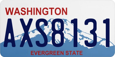 WA license plate AXS8131