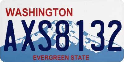 WA license plate AXS8132
