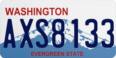 WA license plate AXS8133