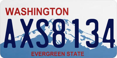 WA license plate AXS8134