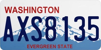 WA license plate AXS8135