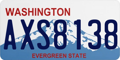 WA license plate AXS8138