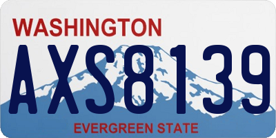 WA license plate AXS8139