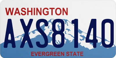 WA license plate AXS8140
