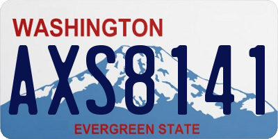 WA license plate AXS8141