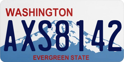 WA license plate AXS8142