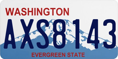 WA license plate AXS8143