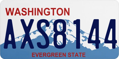 WA license plate AXS8144