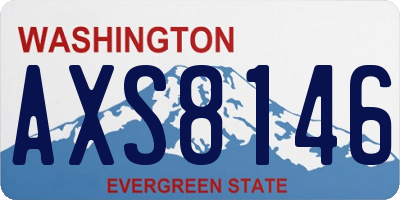 WA license plate AXS8146