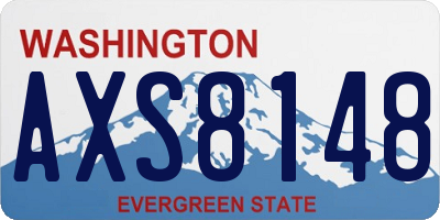 WA license plate AXS8148