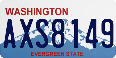 WA license plate AXS8149