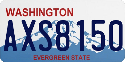 WA license plate AXS8150