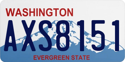 WA license plate AXS8151