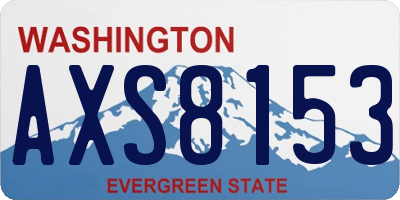 WA license plate AXS8153