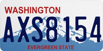 WA license plate AXS8154