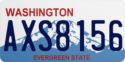WA license plate AXS8156