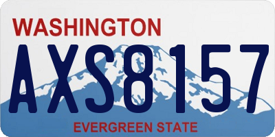 WA license plate AXS8157