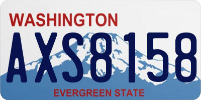 WA license plate AXS8158