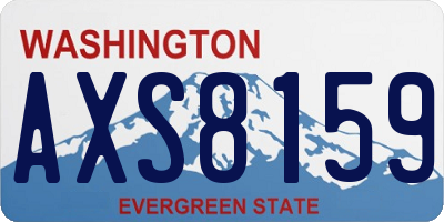 WA license plate AXS8159