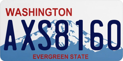 WA license plate AXS8160