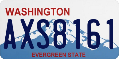 WA license plate AXS8161