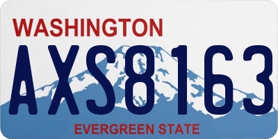 WA license plate AXS8163