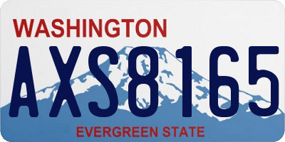 WA license plate AXS8165