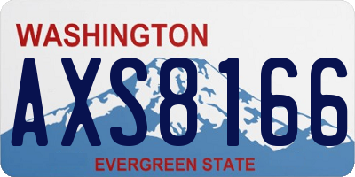 WA license plate AXS8166