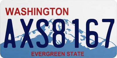 WA license plate AXS8167