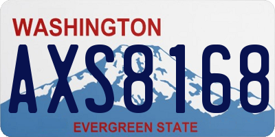 WA license plate AXS8168
