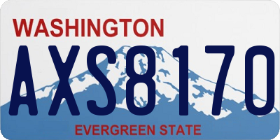 WA license plate AXS8170