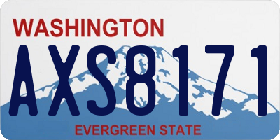 WA license plate AXS8171