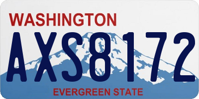 WA license plate AXS8172