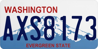 WA license plate AXS8173
