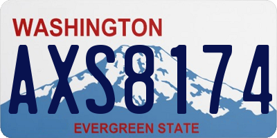 WA license plate AXS8174
